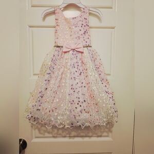 American Princess Pastel Pink Dress with Bow Size 2